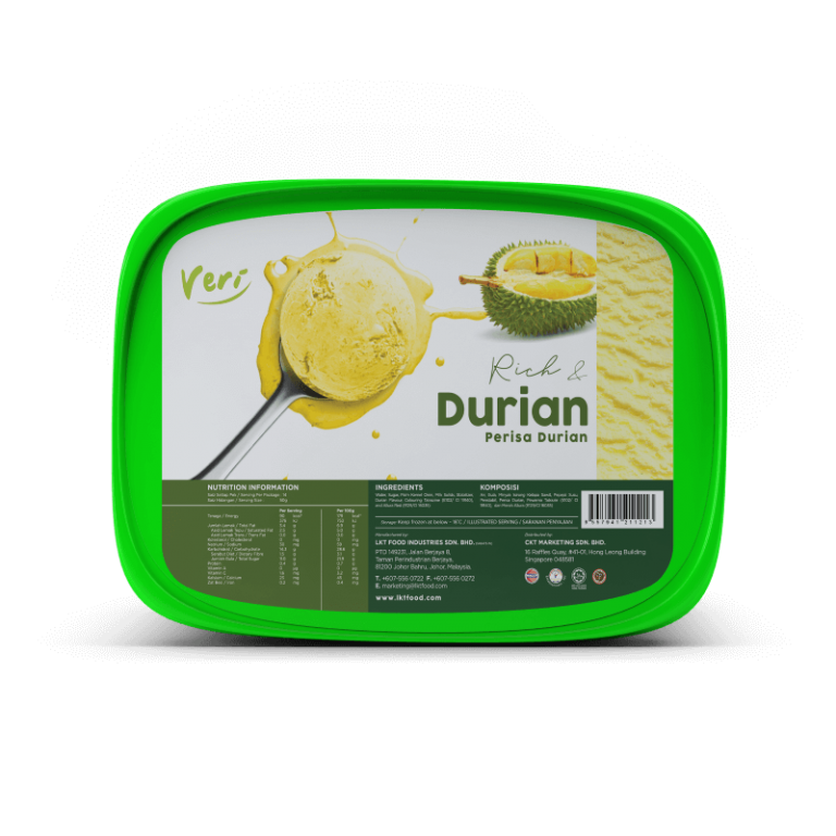 Ice Cream Tub Durian 1.5L LKT FOOD INDUSTRIES SDN. BHD.